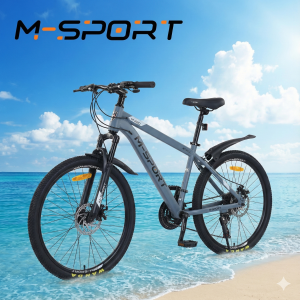 XE ĐẠP MTB MSPORT M220 HỢP KIM THÉP, BỘ ĐỀ 24 TỐC ĐỘ  24-26 INCH