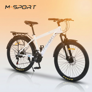 XE ĐẠP MTB MSPORT M220-2 HỢP KIM THÉP, BỘ ĐỀ 21 TỐC ĐỘ 26 INCH KÈM BAGA  KHUNG LỚN