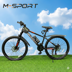 XE ĐẠP MTB MSPORT M210-1  HỢP KIM THÉP, BỘ ĐỀ 24 TỐC ĐỘ KÈM BAGA