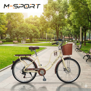 XE ĐẠP MSPORT M011 CÀ PHÊ MINI 24 INCH, HỢP KIM THÉP.