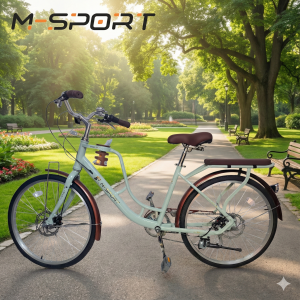 XE ĐẠP MSPORT M011 CÀ PHÊ MINI 24 INCH, HỢP KIM THÉP.