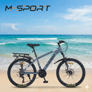 XE ĐẠP MTB MSPORT M220-1 HỢP KIM THÉP, BỘ ĐỀ 24 TỐC ĐỘ  24-26 INCH KÈM BAGA 