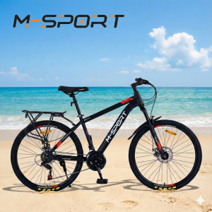 XE ĐẠP MTB MSPORT M220-1 HỢP KIM THÉP, BỘ ĐỀ 24 TỐC ĐỘ  24-26 INCH KÈM BAGA 