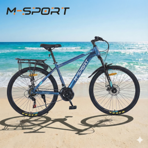 XE ĐẠP MTB MSPORT M220-1 HỢP KIM THÉP, BỘ ĐỀ 24 TỐC ĐỘ  24-26 INCH KÈM BAGA 