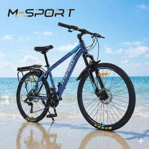 XE ĐẠP MTB MSPORT M220-1 HỢP KIM THÉP, BỘ ĐỀ 24 TỐC ĐỘ  24-26 INCH KÈM BAGA 