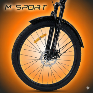 XE ĐẠP MTB MSPORT M220-2 HỢP KIM THÉP, BỘ ĐỀ 21 TỐC ĐỘ 26 INCH KÈM BAGA  KHUNG LỚN