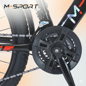 XE ĐẠP MTB MSPORT M220-2 HỢP KIM THÉP, BỘ ĐỀ 21 TỐC ĐỘ 26 INCH KÈM BAGA  KHUNG LỚN