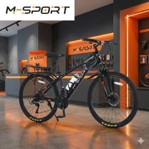 XE ĐẠP MTB MSPORT M230-1 HỢP KIM THÉP, BỘ ĐỀ 21 TỐC ĐỘ 26 INCH KÈM BAGA  