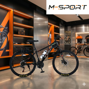 XE ĐẠP MTB MSPORT M230-1 HỢP KIM THÉP, BỘ ĐỀ 21 TỐC ĐỘ 26 INCH KÈM BAGA  